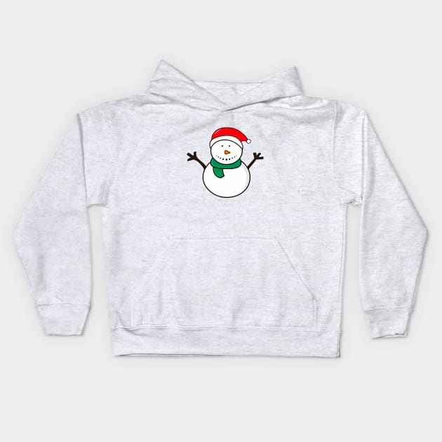 snowman Kids Hoodie by wordspotrayal